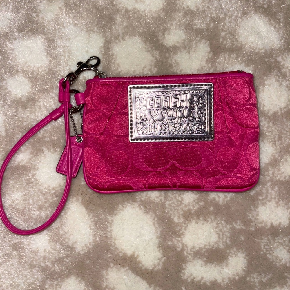 Coach poppy wristlet